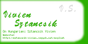 vivien sztancsik business card